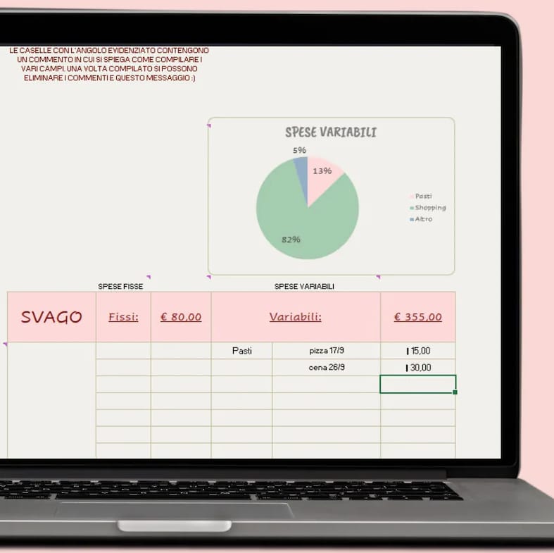 Embly - foglio calcolo finanze