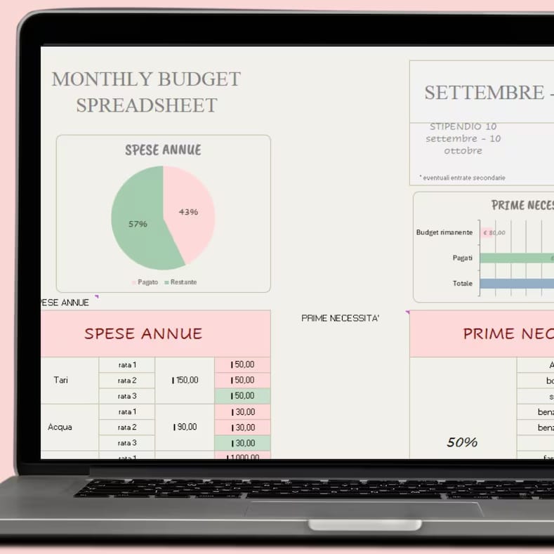 Embly - foglio calcolo finanze